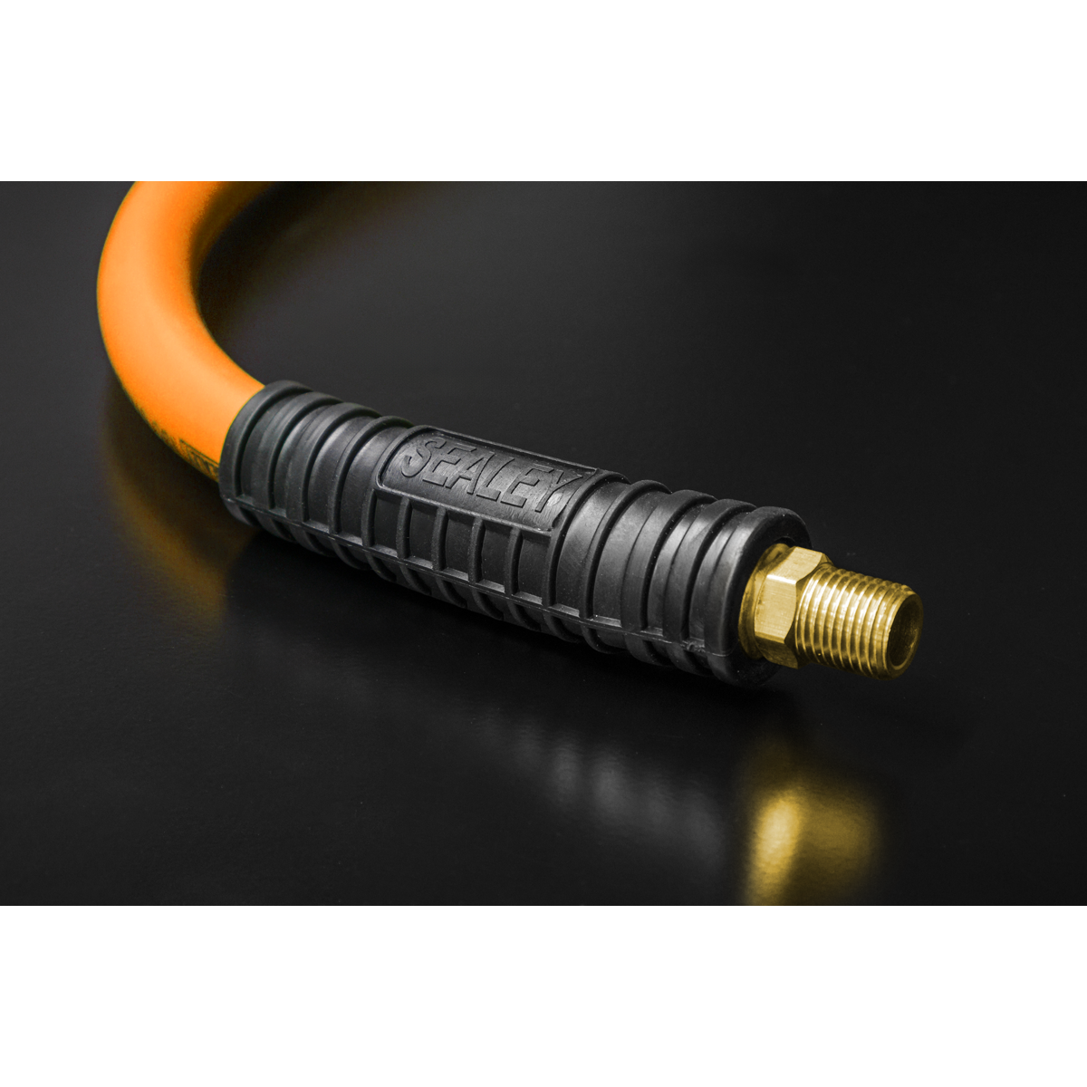 Sealey AHHC15 High-Visibility Hybrid Air Hose with 1/4"BSP Unions 15m x 8mm