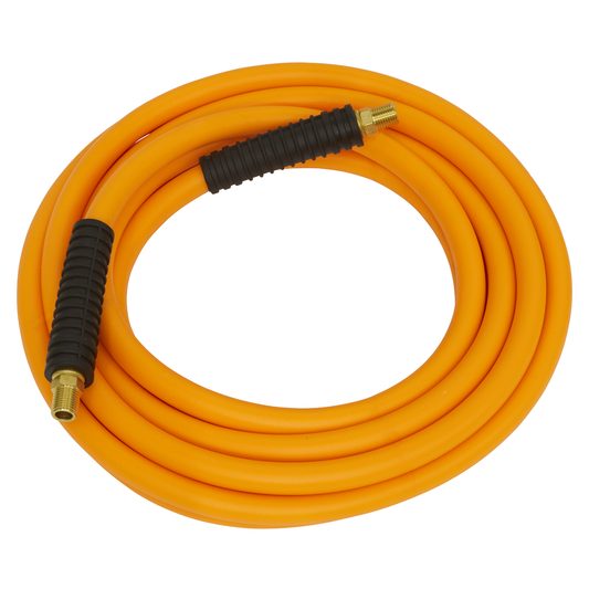 Sealey AHHC5 High-Visibility Hybrid Air Hose with 1/4"BSP Unions 5m x 8mm