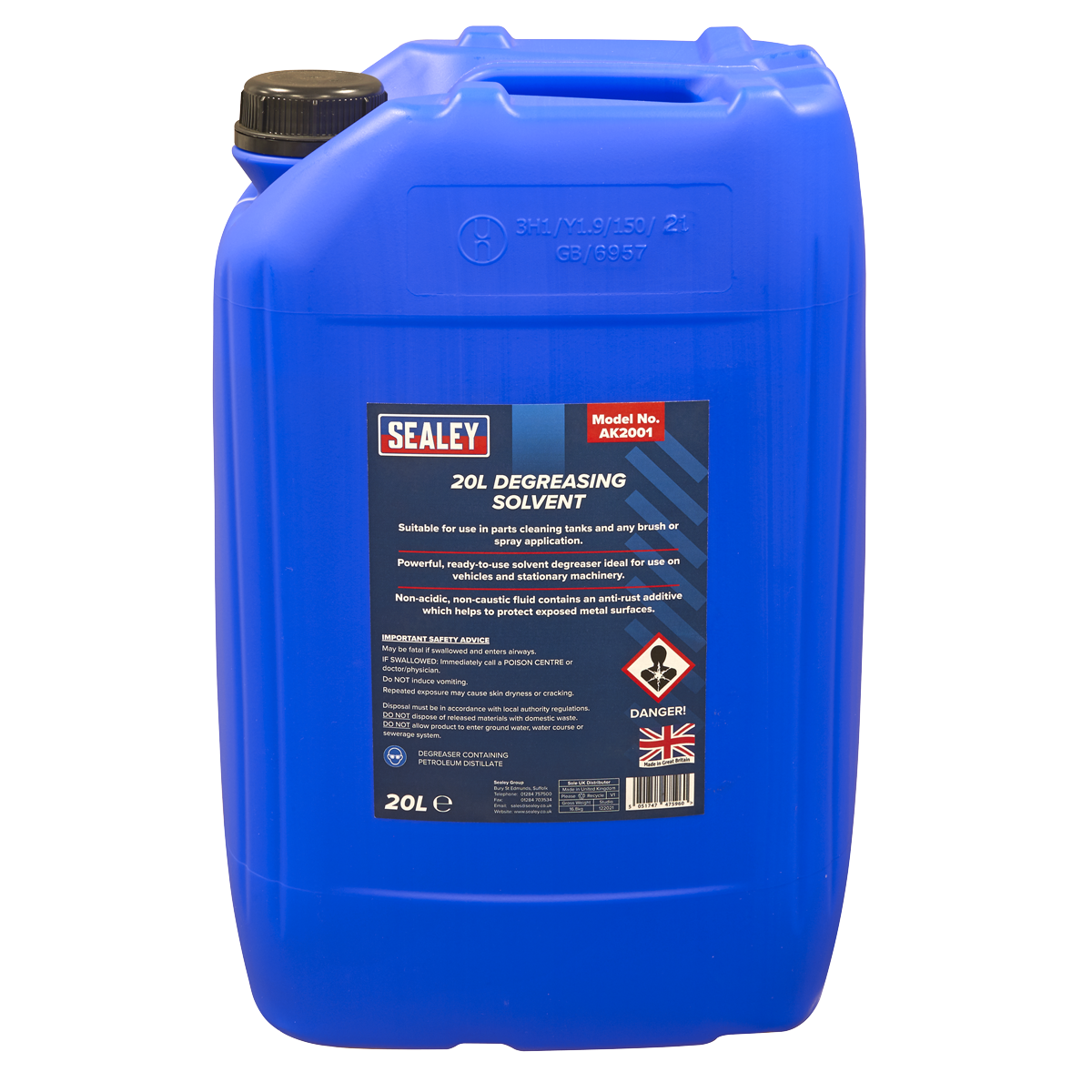 Sealey AK2001 Degreasing Solvent 20L