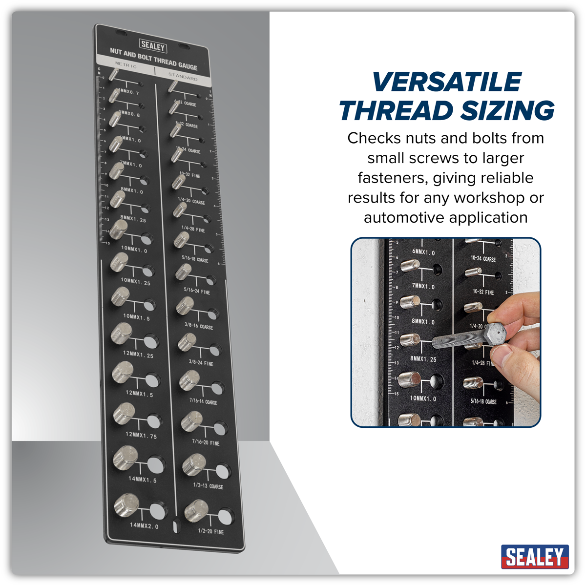 Sealey AK28 Metric/Imperial Nut & Bolt Thread Checker