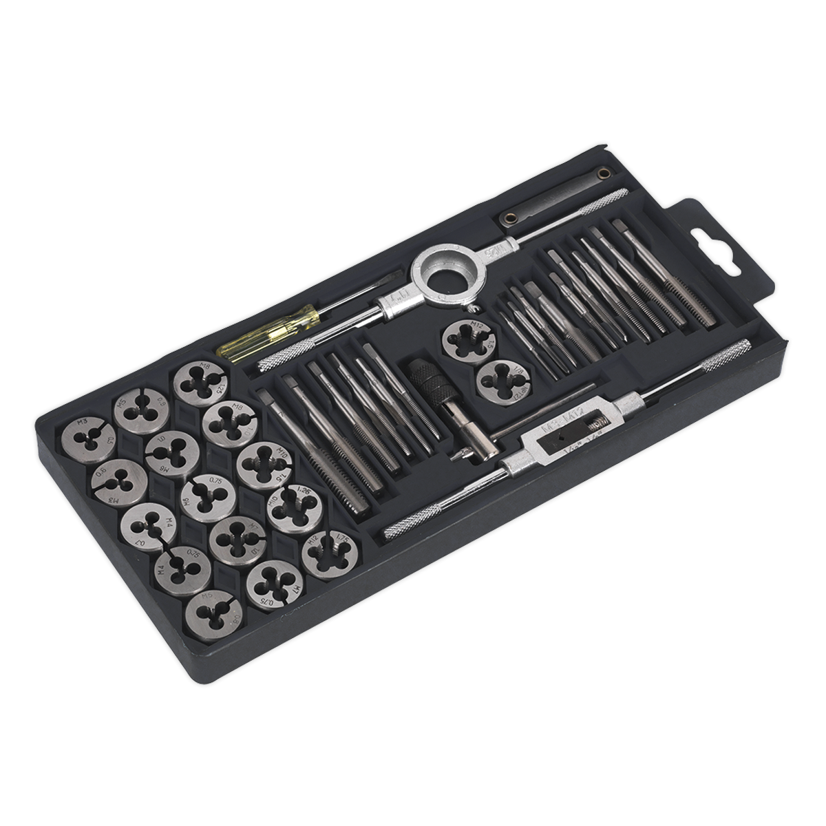 Sealey AK301 Metric Tap & Die Set Split Dies 40pc