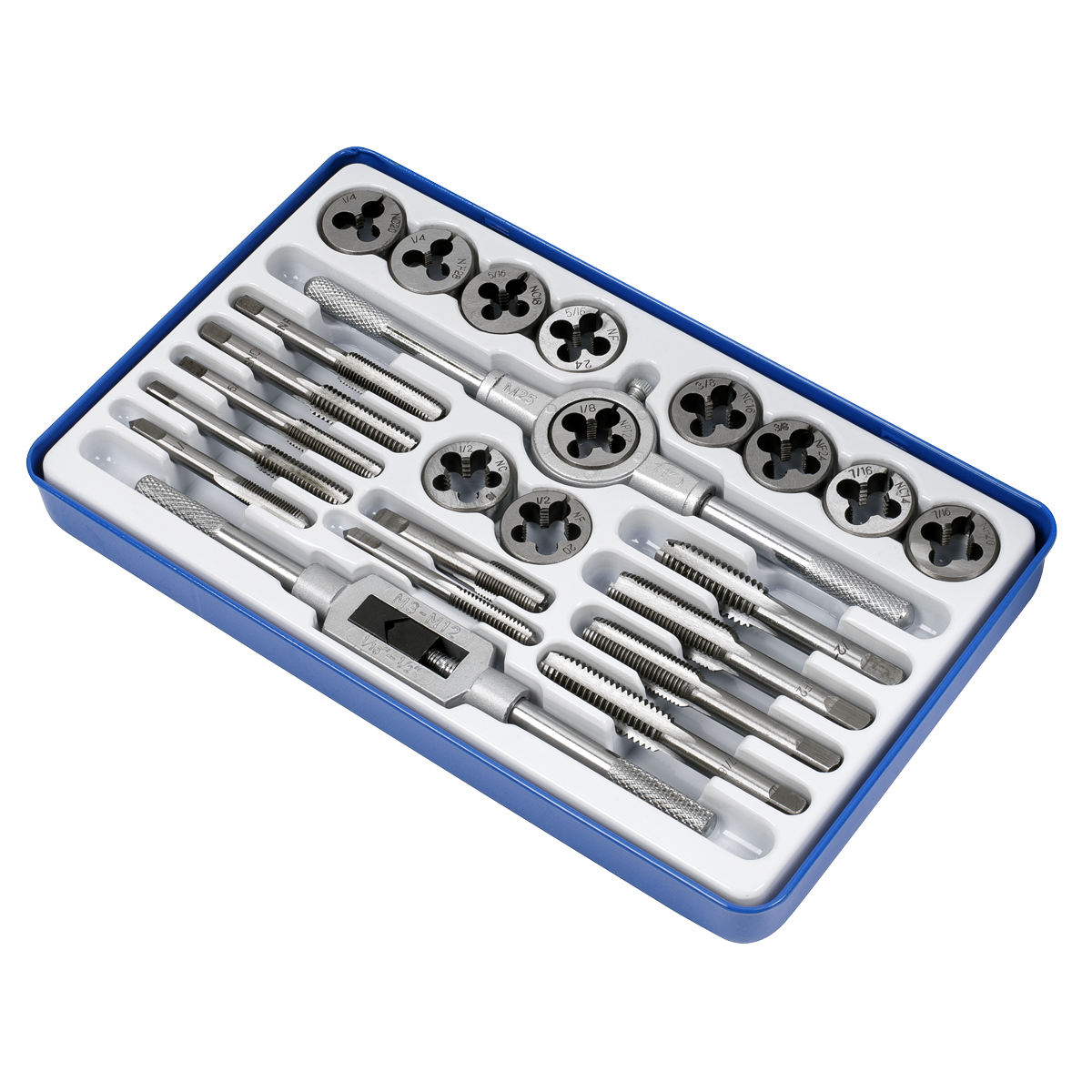 Sealey AK3024IMP Imperial Tap & Split Die Set 24pc