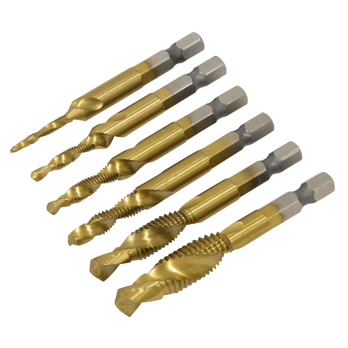 Sealey AK3025 Combination Drill & Tap Bit Set 6pc