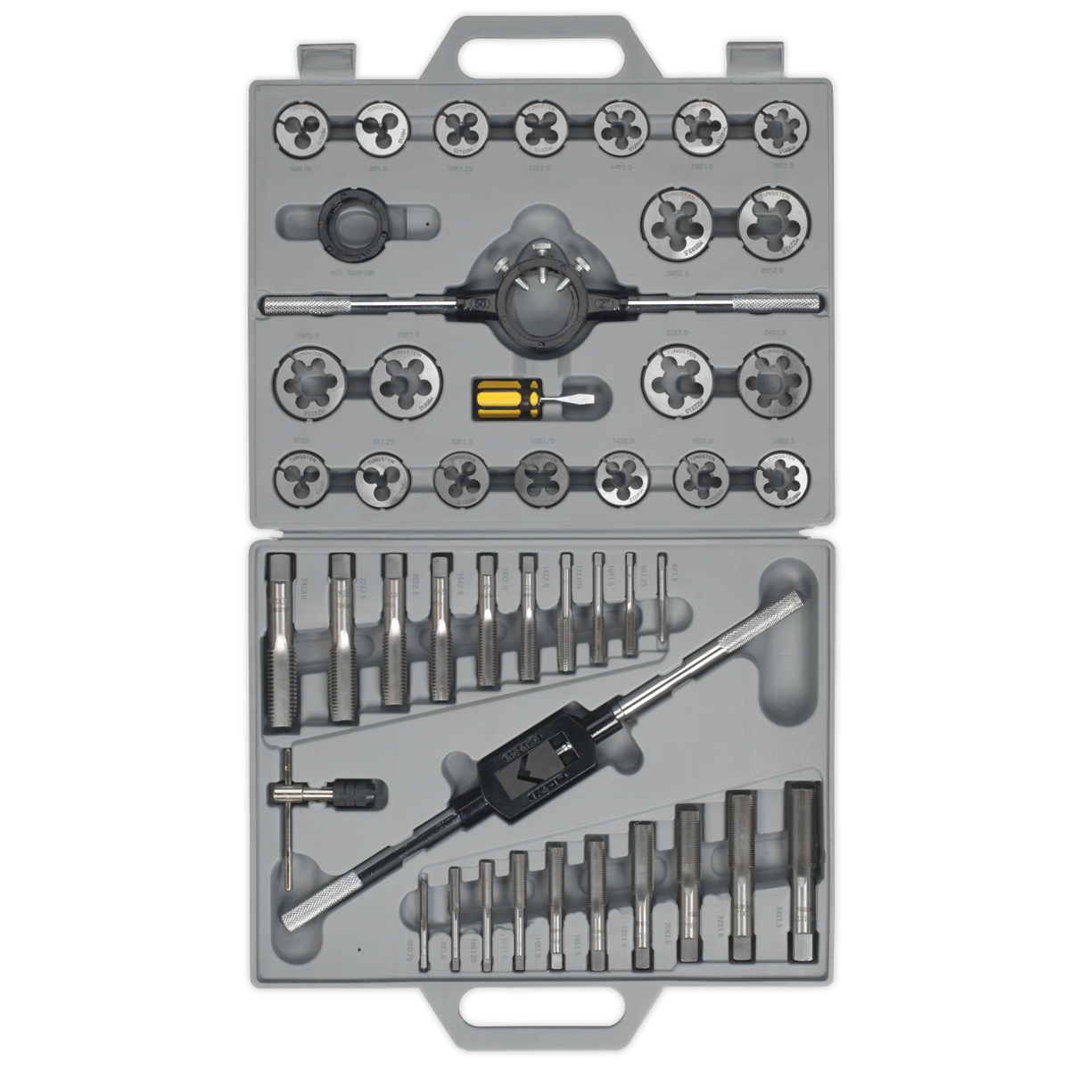 Sealey AK303 Metric Tap & Die Set Split Dies 45pc