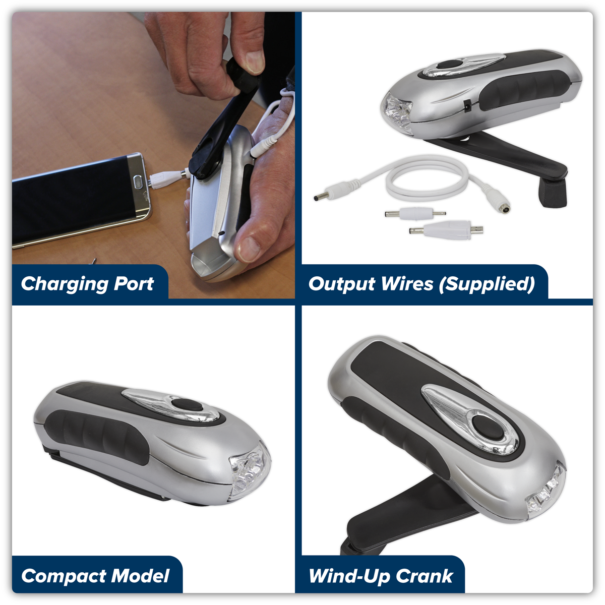 Sealey AK3305 Rechargeable Wind-Up Torch 3 LED