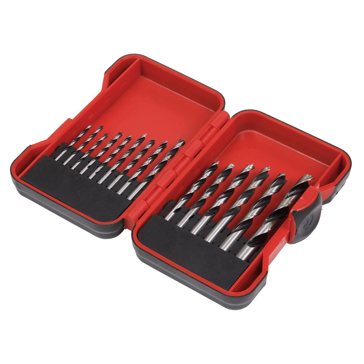 Sealey AK3715W Brad Point Wood Drill Bit Set 15pc