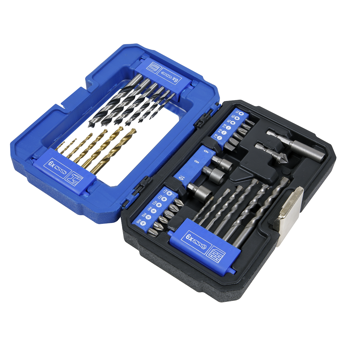 Sealey AK3735 Drill & Bit Accessory Set 35pc