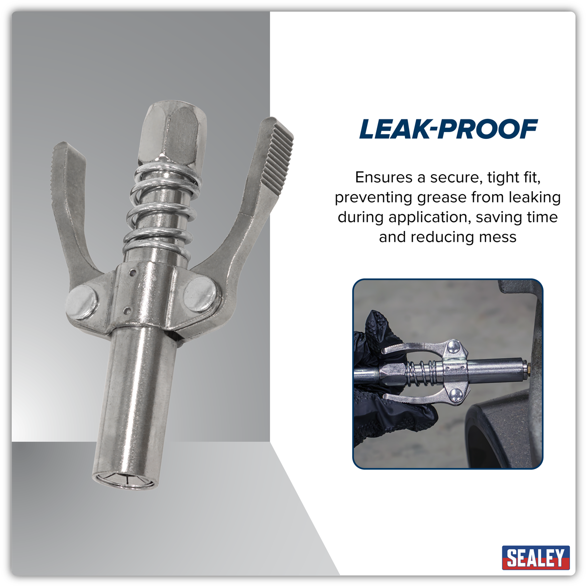 Sealey AK453 Double Handle Grease Gun Coupler