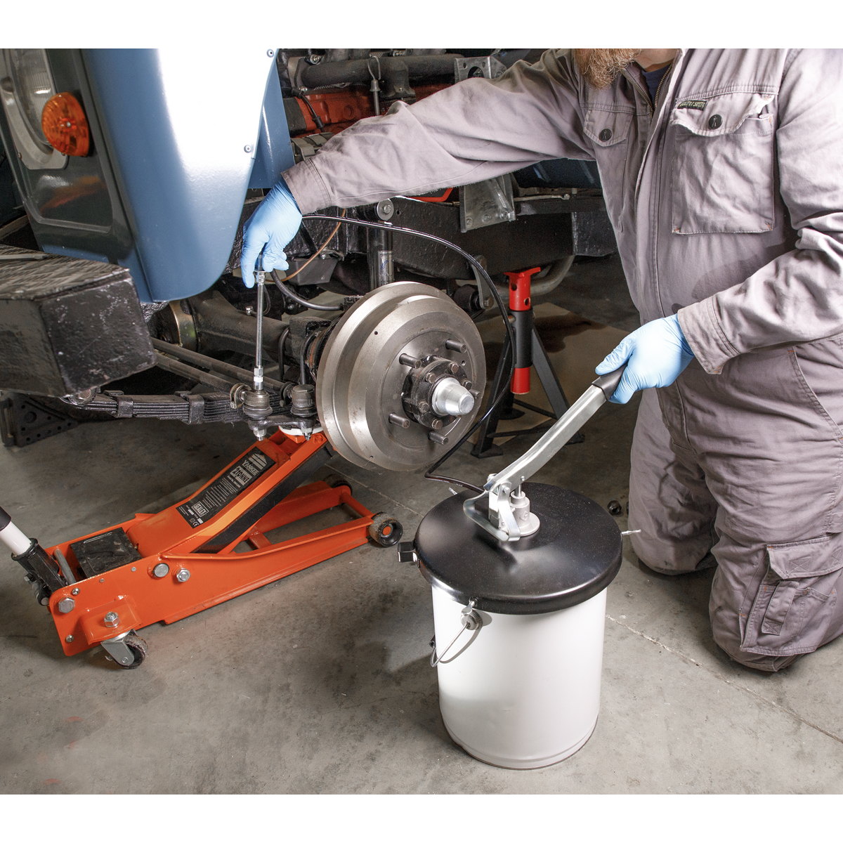 Sealey AK455 Extra-Heavy-Duty Grease Pump with Follower Plate 12.5kg