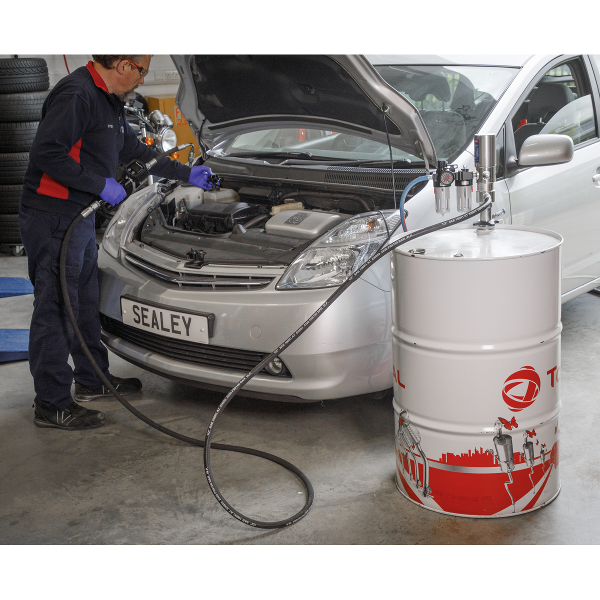 Sealey AK4560D Air Operated Oil Dispensing Pump Station