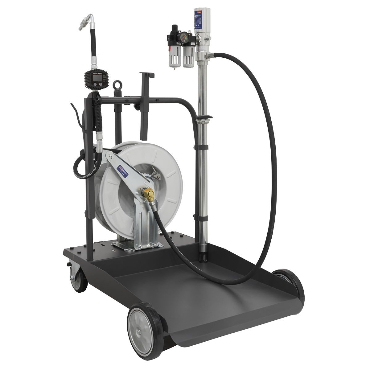 Sealey AK4562D Air Operated Oil Dispensing System with 10m Retractable Hose Reel