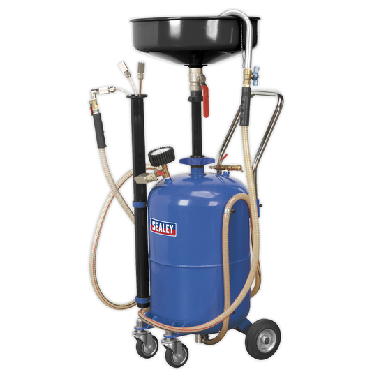 Sealey AK456DX Air Discharge Mobile Oil Drainer with Probes 35L