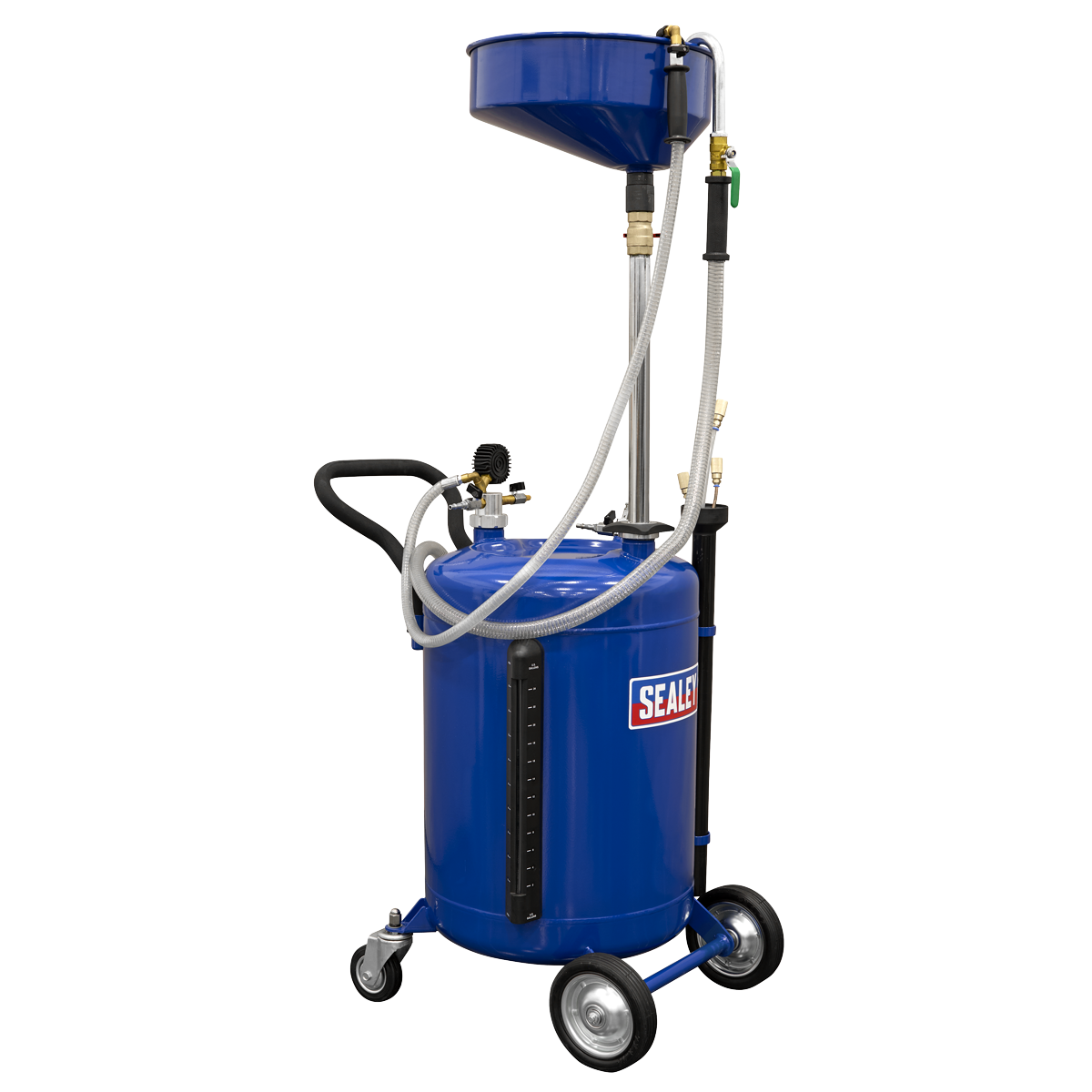 Sealey AK459DX Air Discharge Mobile Oil Drainer with Probes 90L