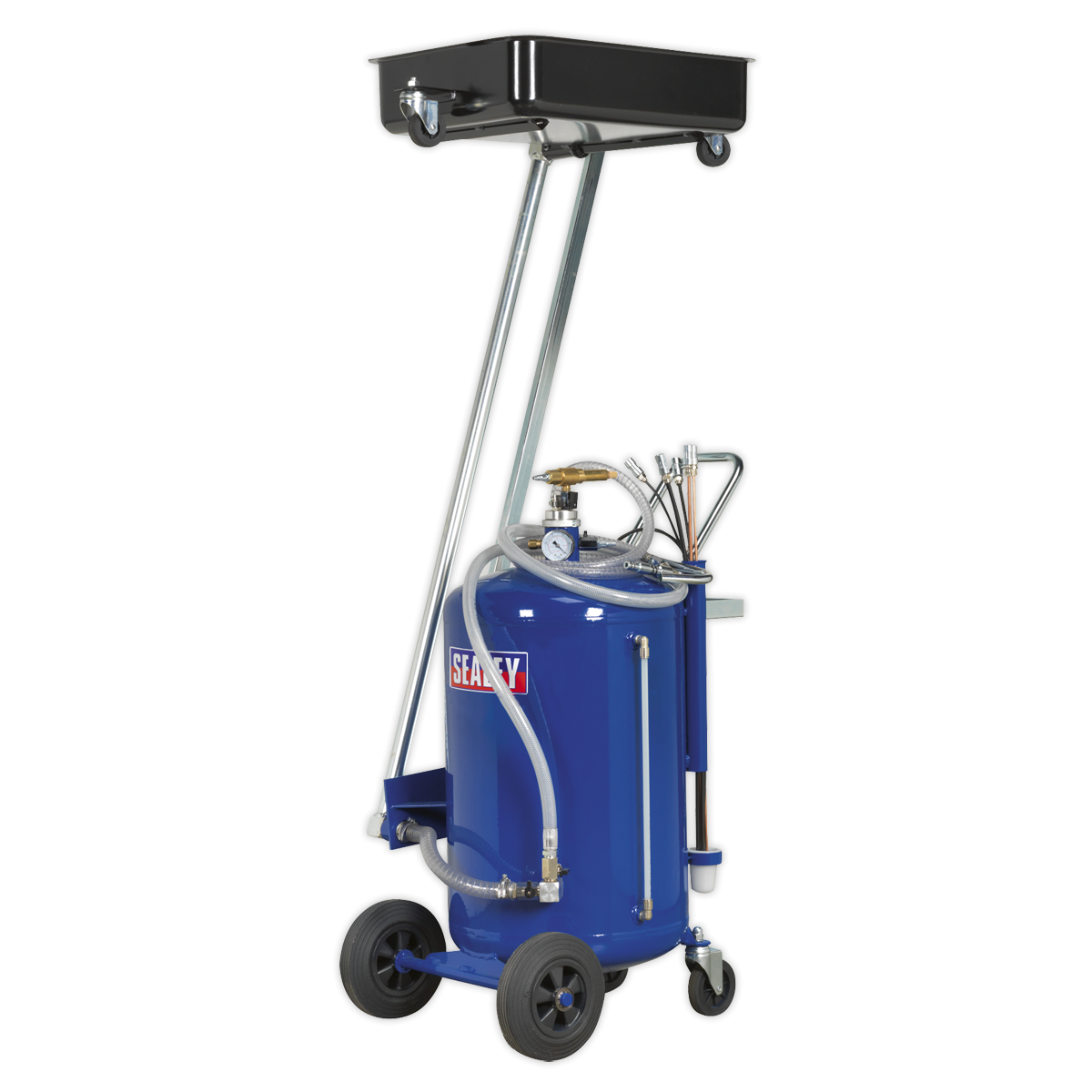 Sealey AK462DX Cantilever Air Discharge Mobile Oil Drainer with Probes 80L