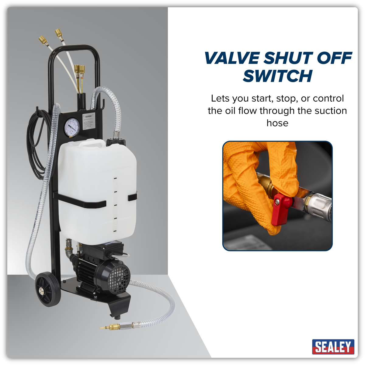 Sealey AK466D Mobile Oil Extractor 12L