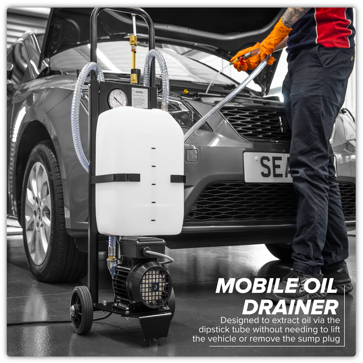 Sealey AK466D Mobile Oil Extractor 12L