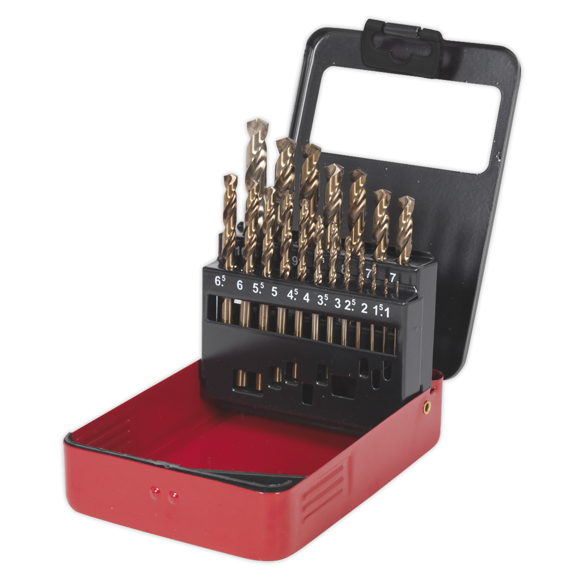 Sealey AK4701 HSS Cobalt Fully Ground Drill Bit Set 19pc