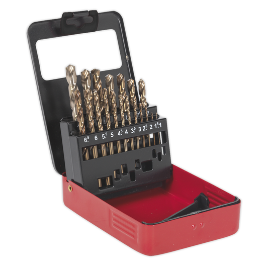 Sealey AK4701 HSS Cobalt Fully Ground Drill Bit Set 19pc