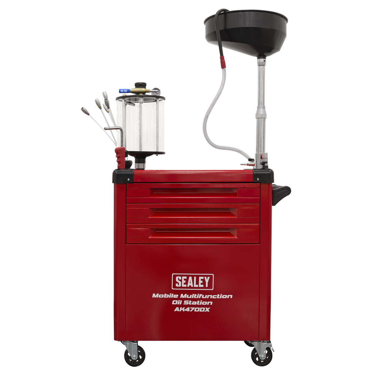 Sealey AK470DX Mobile Multifunction Oil Station with 61pc Tool Set