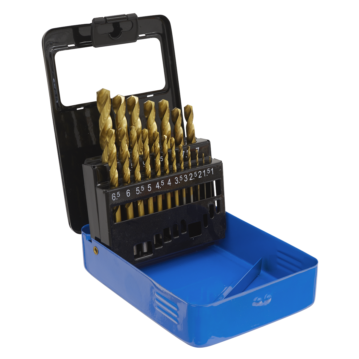 Sealey AK4719 HSS Fully Ground Drill Bit Set 19pc - DIN 338
