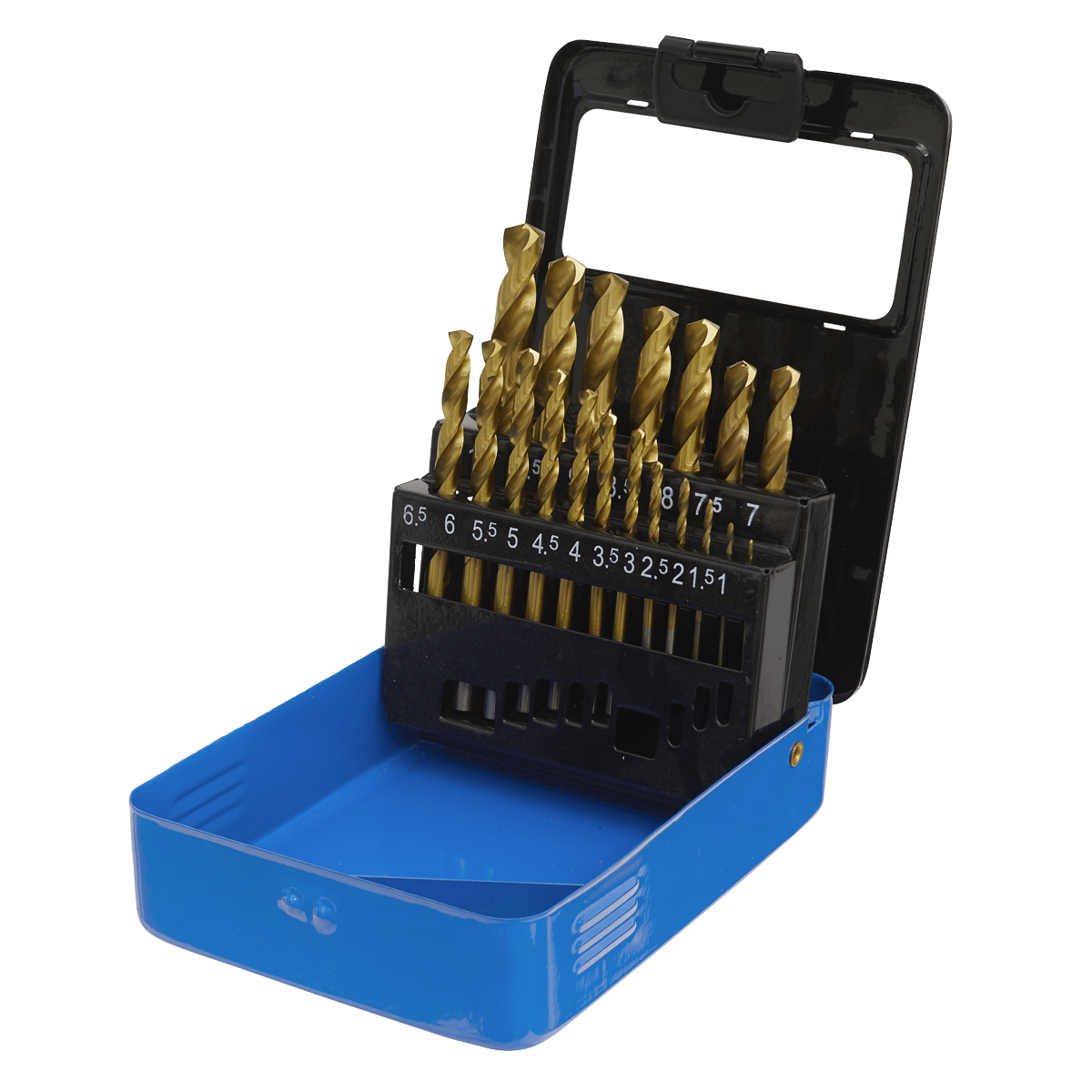 Sealey AK4719 HSS Fully Ground Drill Bit Set 19pc - DIN 338