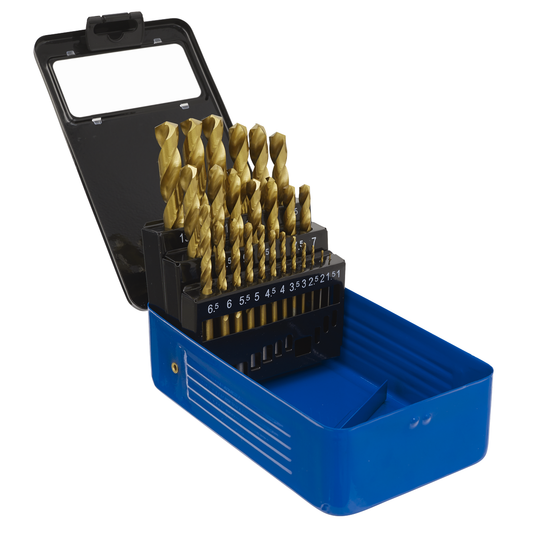 Sealey AK4725 HSS Fully Ground Drill Bit Set 25pc - DIN 338