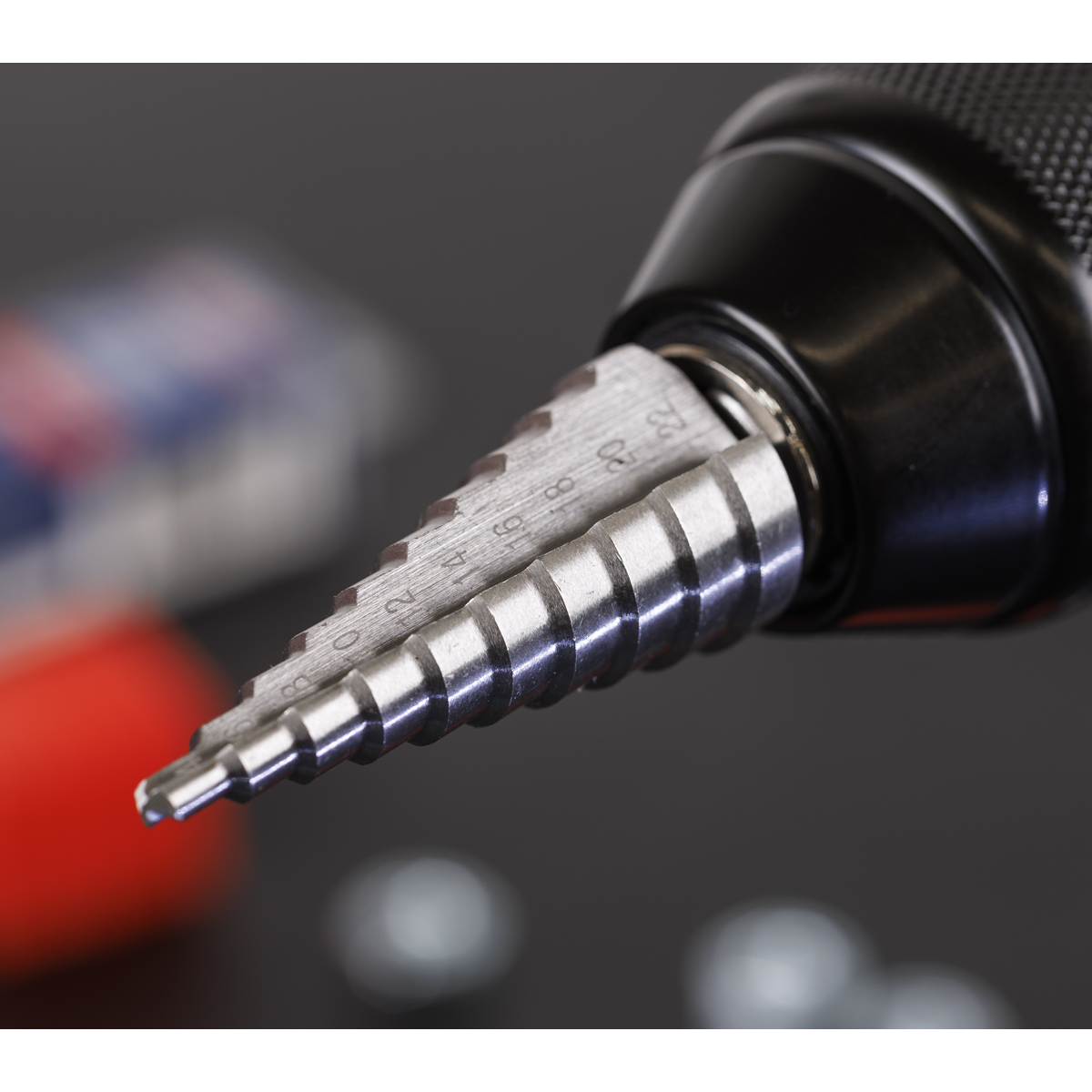 Sealey AK4744 Straight Flute HSS 4341 Step Drill Bit 4-22mm