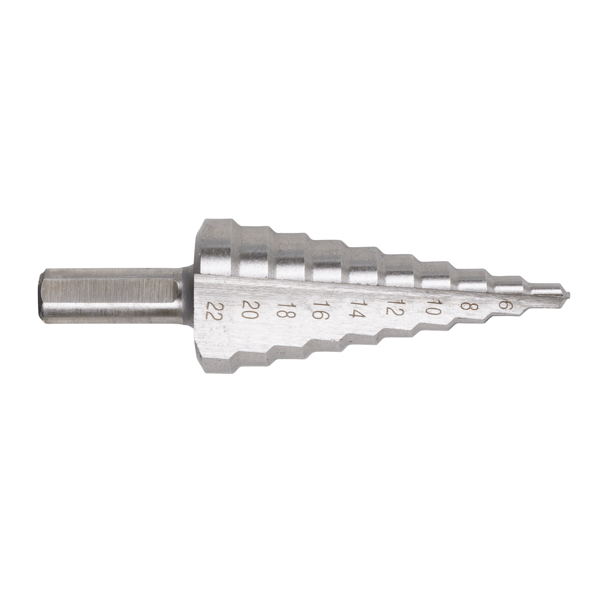 Sealey AK4744 Straight Flute HSS 4341 Step Drill Bit 4-22mm