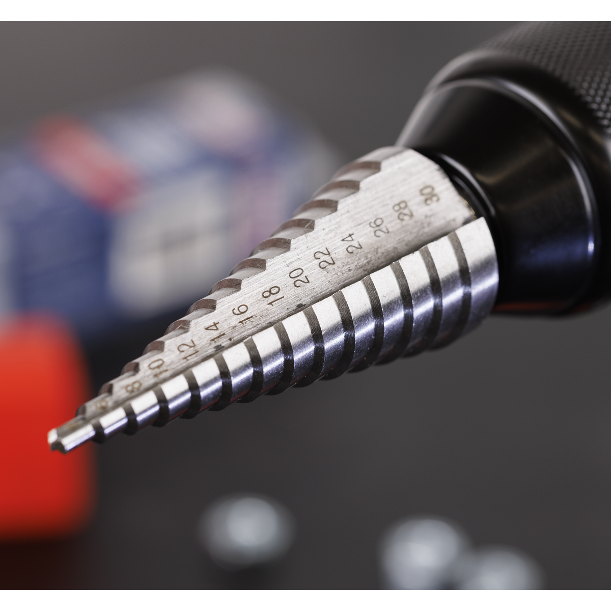 Sealey AK4745 Straight Flute HSS 4341 Step Drill Bit 4-30mm