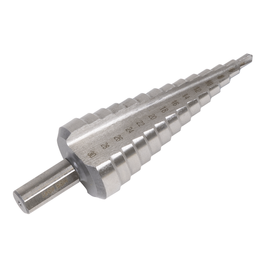 Sealey AK4745 Straight Flute HSS 4341 Step Drill Bit 4-30mm