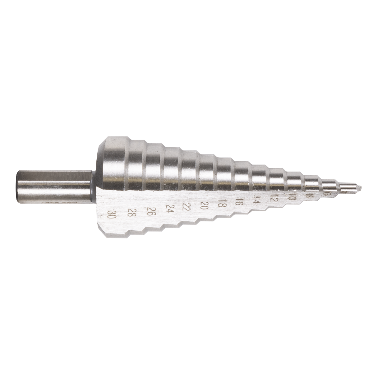 Sealey AK4745 Straight Flute HSS 4341 Step Drill Bit 4-30mm