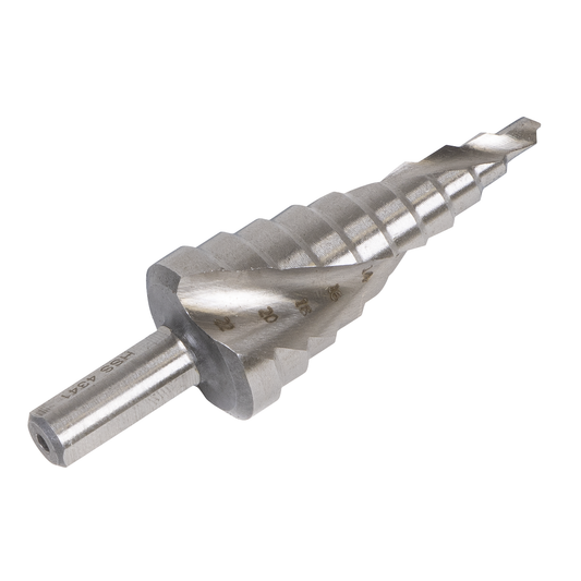 Sealey AK4747 Spiral Flute HSS 4341 Step Drill Bit 4-22mm