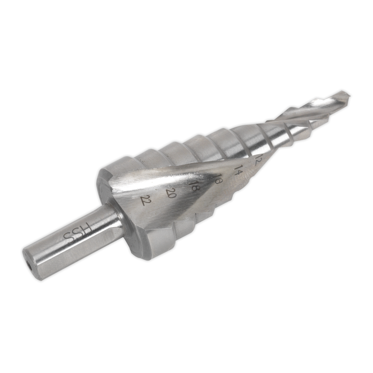Sealey AK4747 Double Spiral HSS 4341 Step Drill Bit 4-22mm