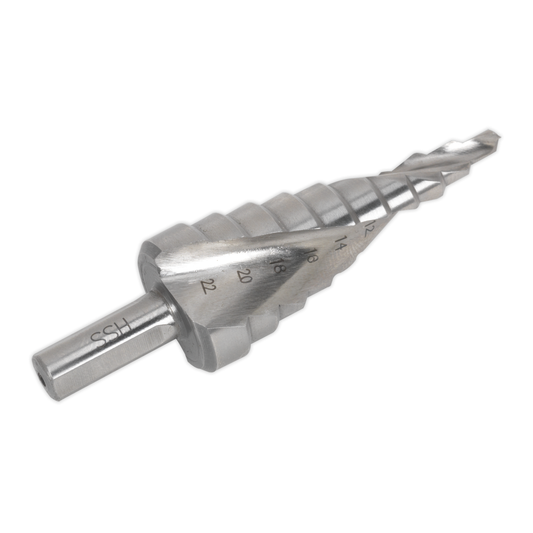 Sealey AK4747 Double Spiral HSS 4341 Step Drill Bit 4-22mm