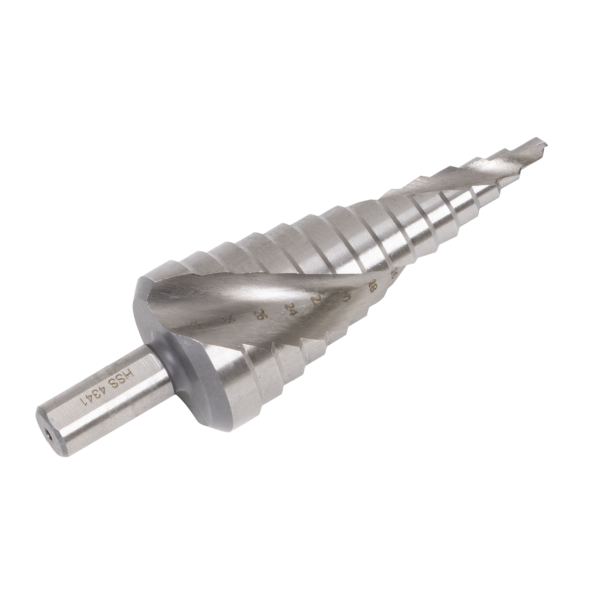 Sealey AK4748 Spiral Flute HSS 4341 Step Drill Bit 4-30mm