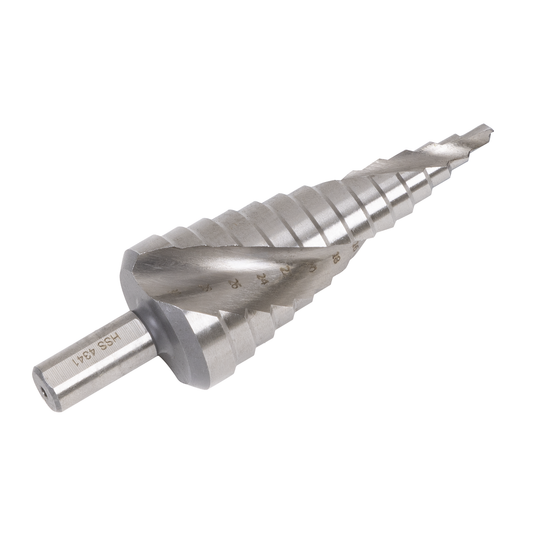 Sealey AK4748 Spiral Flute HSS 4341 Step Drill Bit 4-30mm