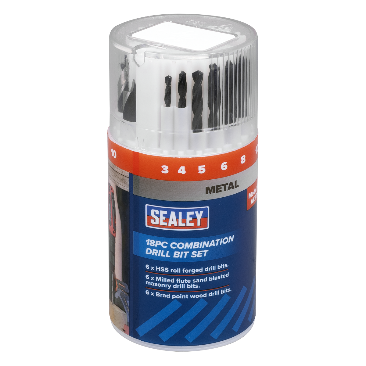 Sealey AK5711 Combination Drill Bit Set 18pc