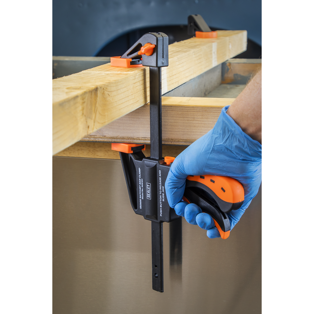 Sealey AK61014 Ratchet Bar Clamp Set 150mm 4pc