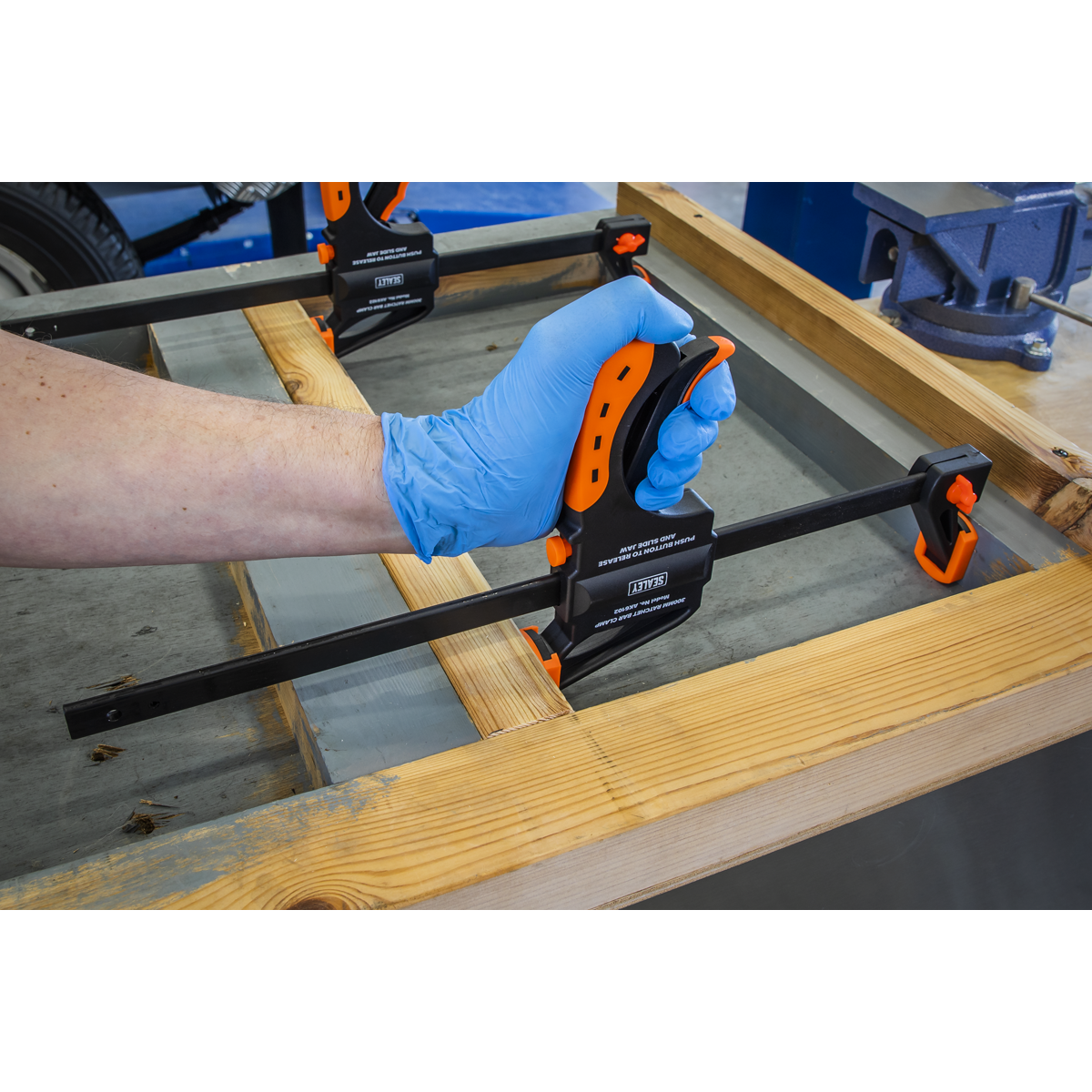 Sealey AK61024 Ratchet Bar Clamp Set 300mm 4pc