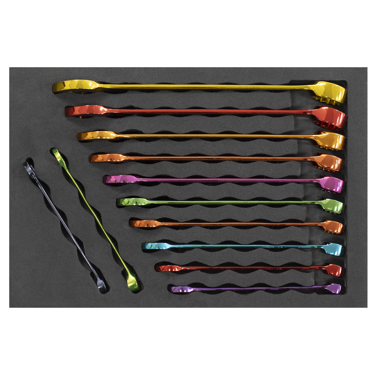 Sealey AK63267 Premier Multi-Coloured Combination Spanner Set 12pc