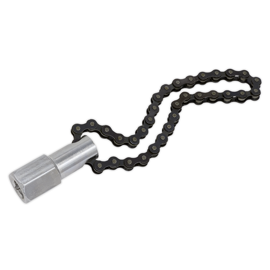 Sealey AK641 Oil Filter Chain Wrench 1/2"Sq Drive 120mm Capacity