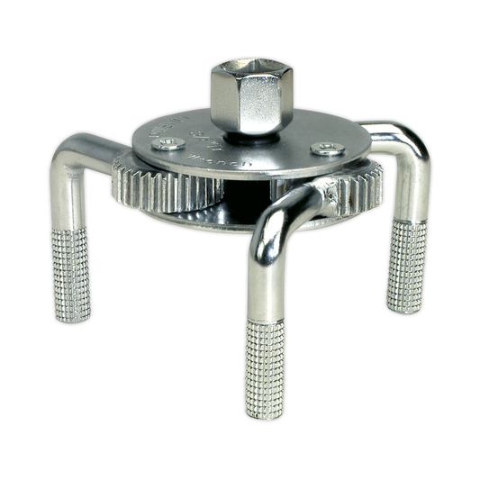 Sealey AK643 Oil Filter Claw Wrench 3/8" & 1/2"Sq Drive 65-110mm Capacity