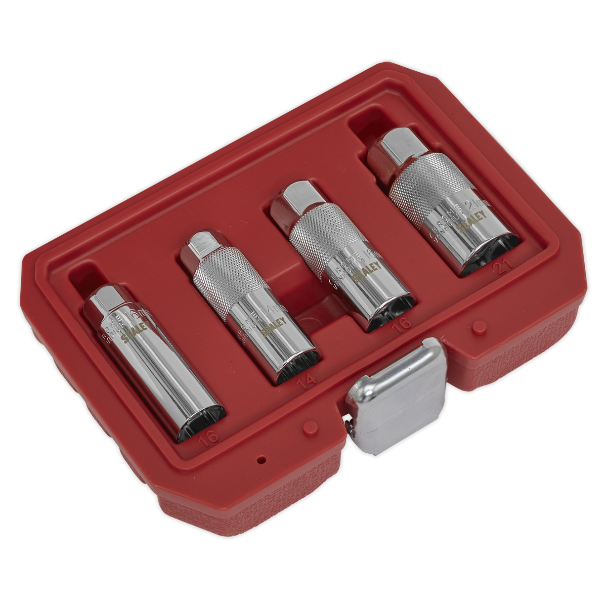 Sealey AK6556 Spark Plug Socket Set 3/8"Sq Drive 4pc