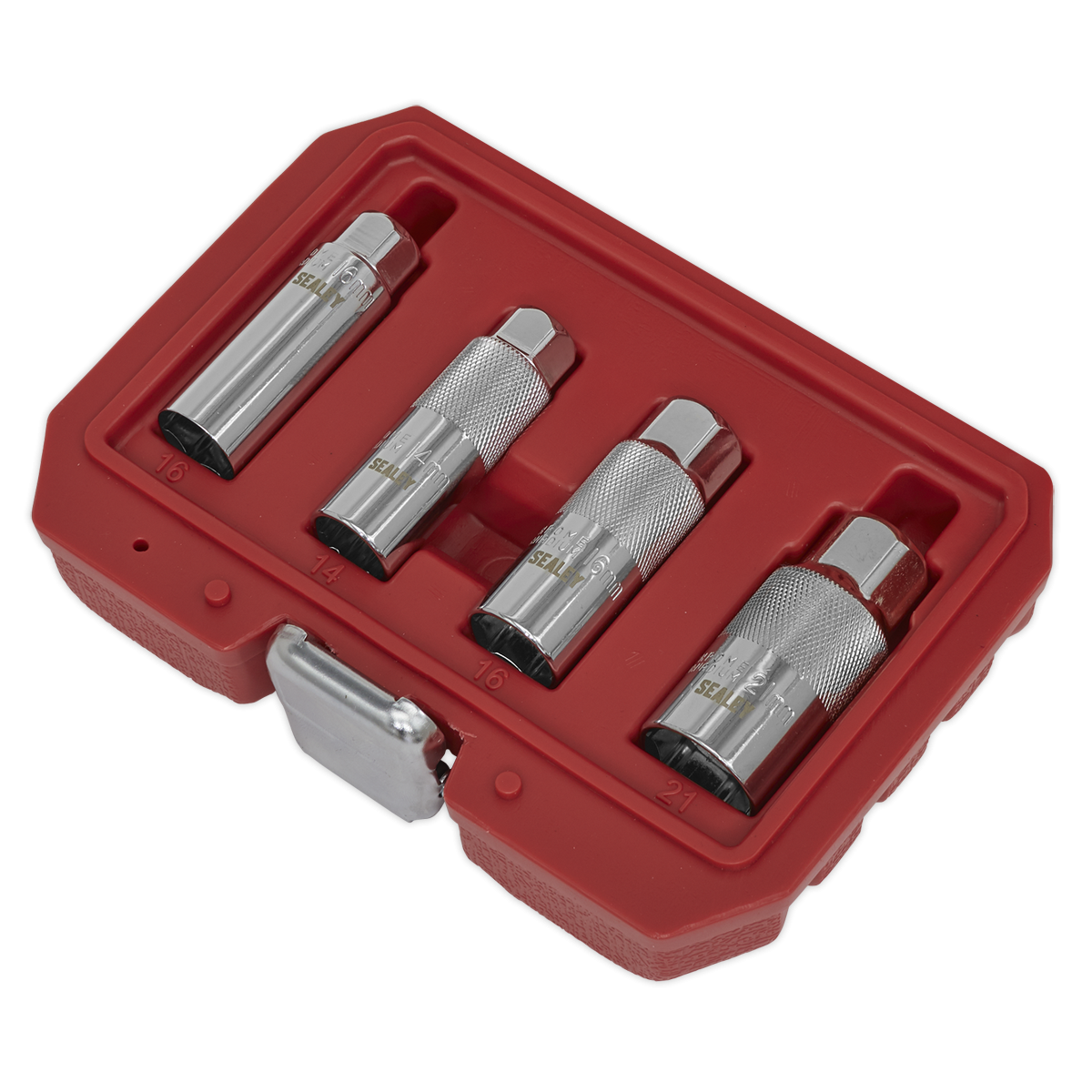 Sealey AK6556 Spark Plug Socket Set 3/8"Sq Drive 4pc