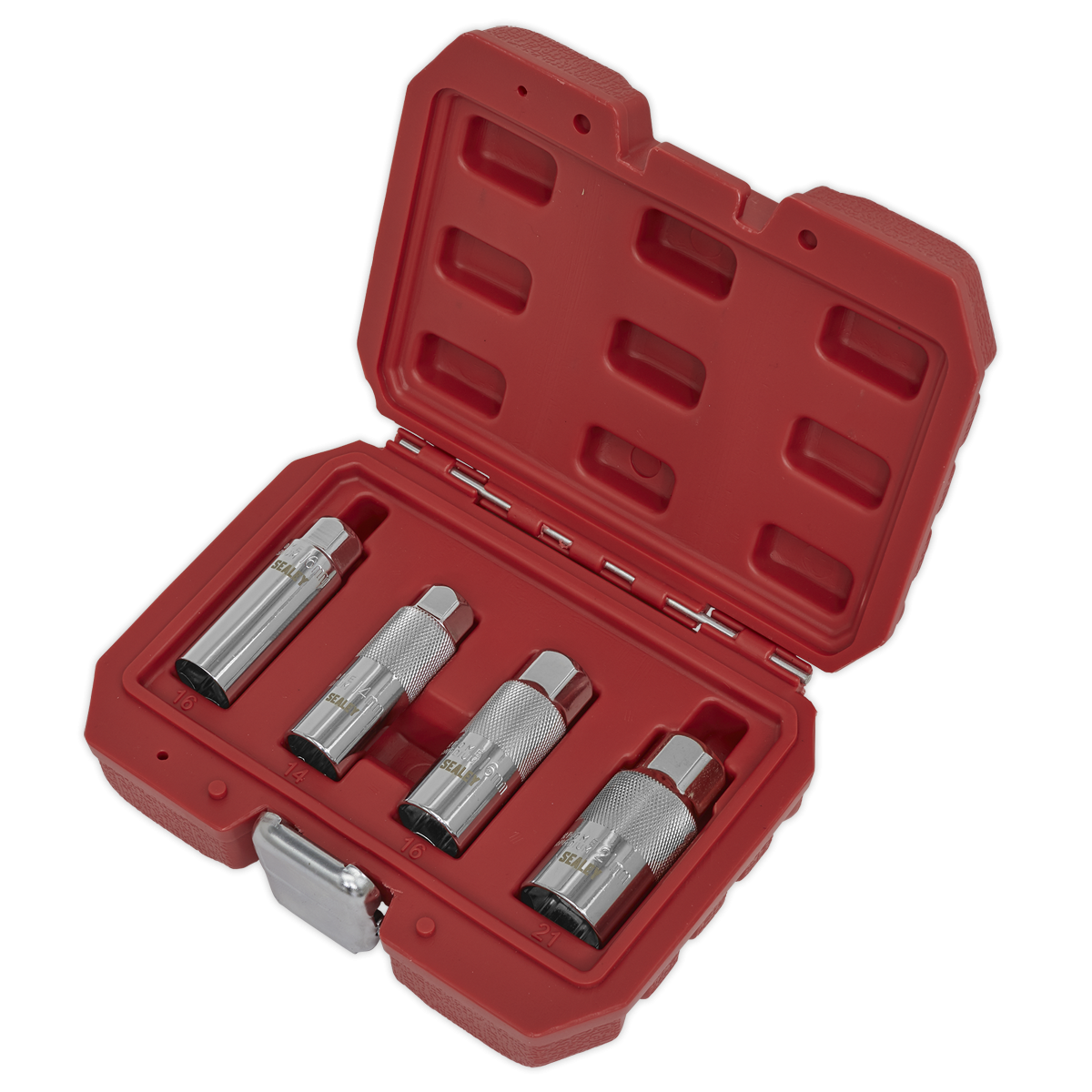 Sealey AK6556 Spark Plug Socket Set 3/8"Sq Drive 4pc