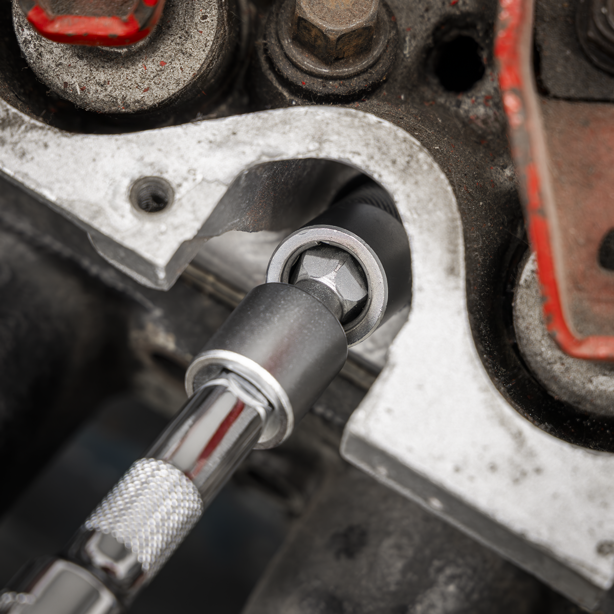 Sealey AK6571 Spark Plug Socket with Universal Joint 3/8"Sq Drive 12-Point 16mm