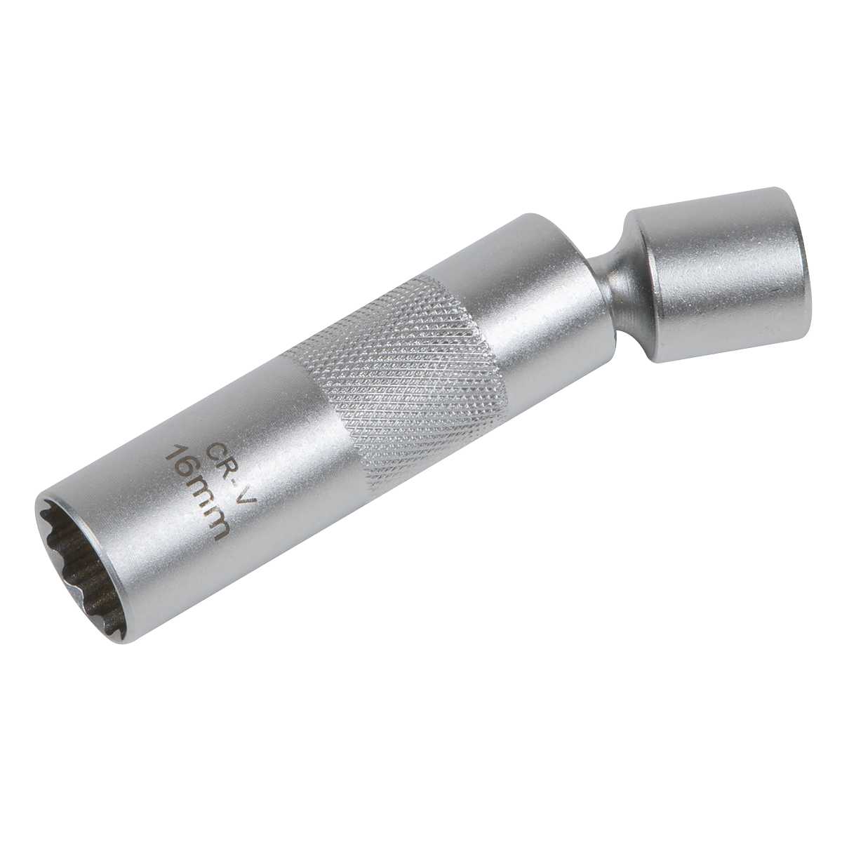 Sealey AK6571 Spark Plug Socket with Universal Joint 3/8"Sq Drive 12-Point 16mm