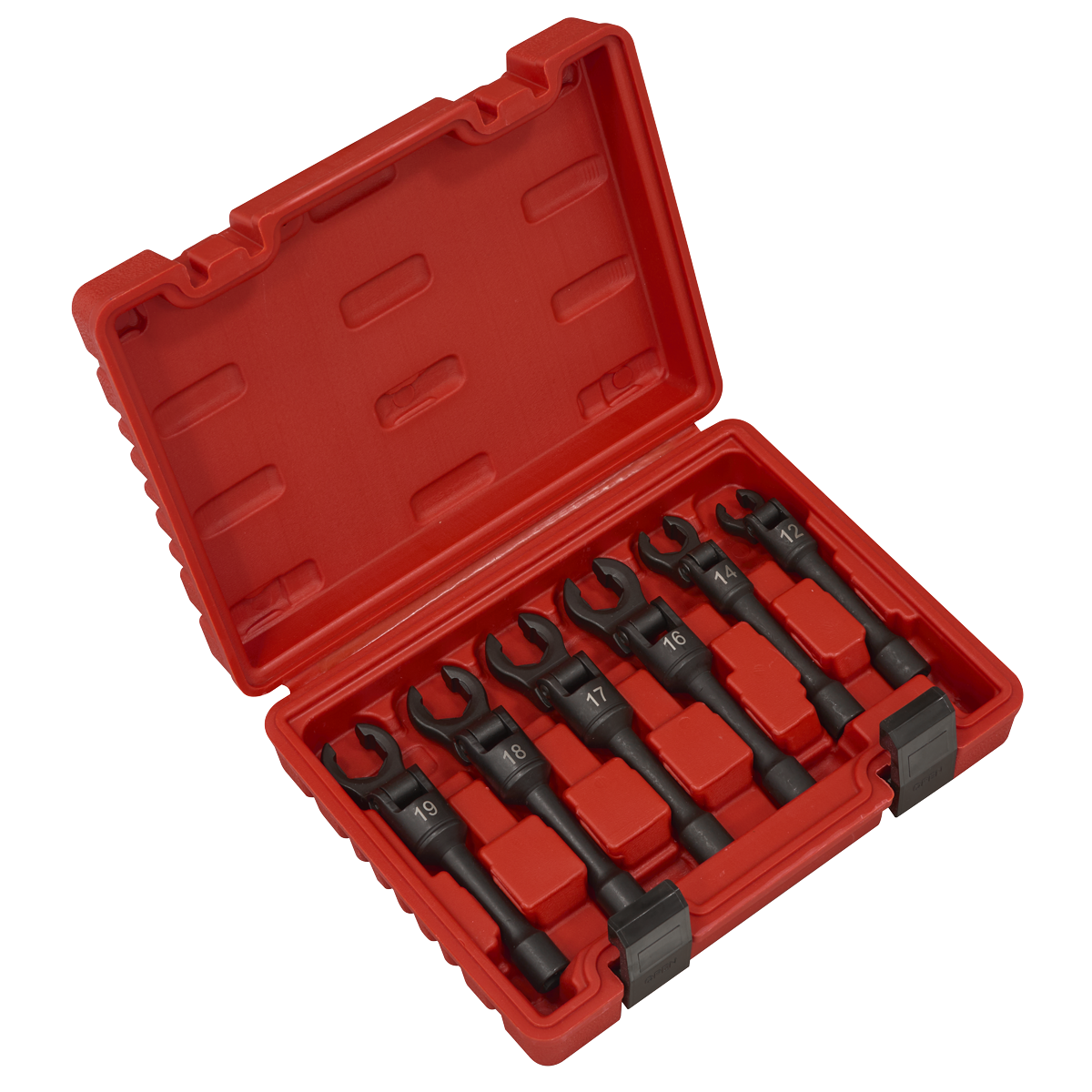 Sealey AK6901 Flexi-Head Flare Nut Diesel Injection Wrench Set 6pc 3/8"Sq Drive