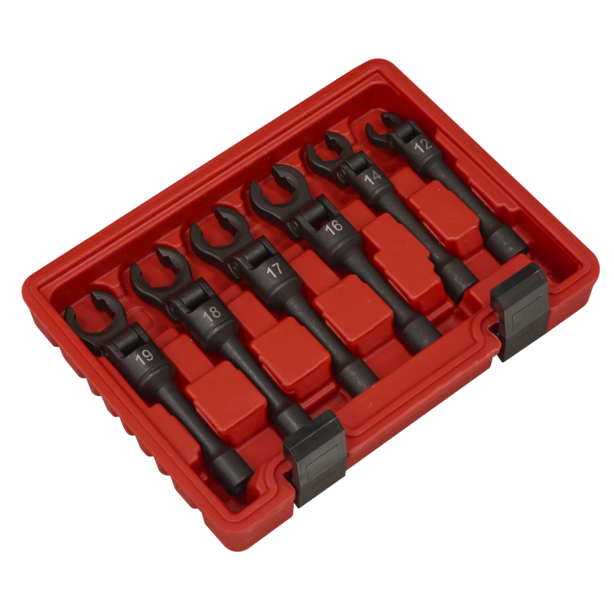 Sealey AK6901 Flexi-Head Flare Nut Diesel Injection Wrench Set 6pc 3/8"Sq Drive