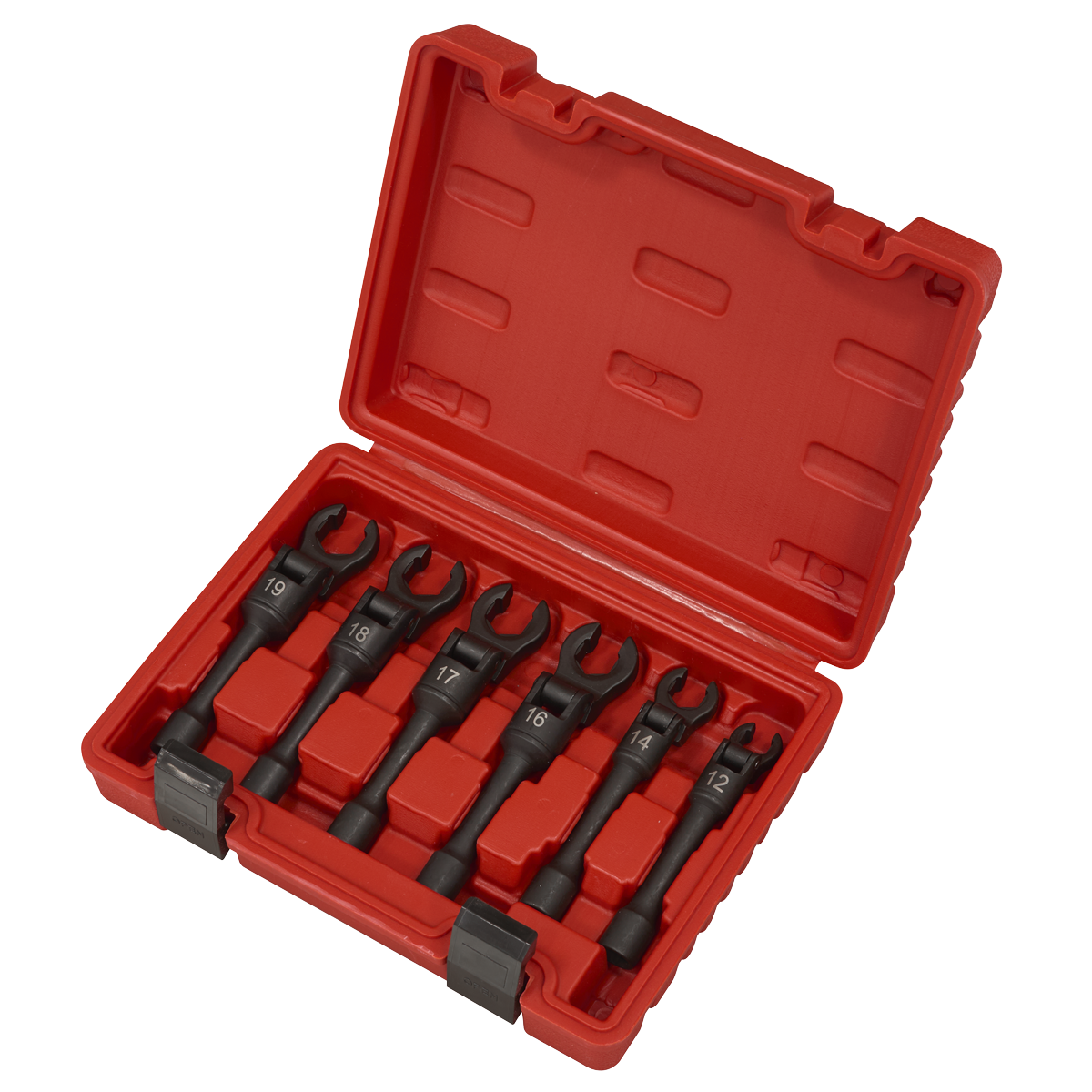 Sealey AK6901 Flexi-Head Flare Nut Diesel Injection Wrench Set 6pc 3/8"Sq Drive